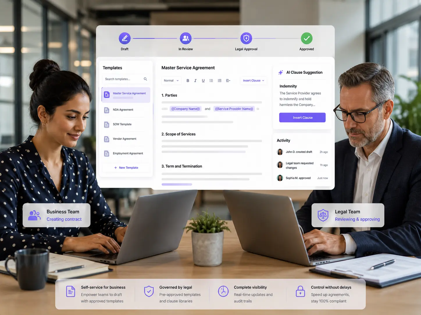 CLMS360 Template Builder - Contract Authoring
